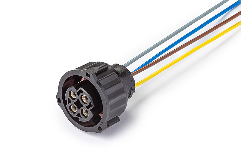 AX5234 Разъем байонет (розетка) 1-967325-1 (4pin) 4 контакта датчика спидометра, датчика уровня пола для ЗИЛ, Камаз, Краз, МАЗ, ПАЗ, Урал.