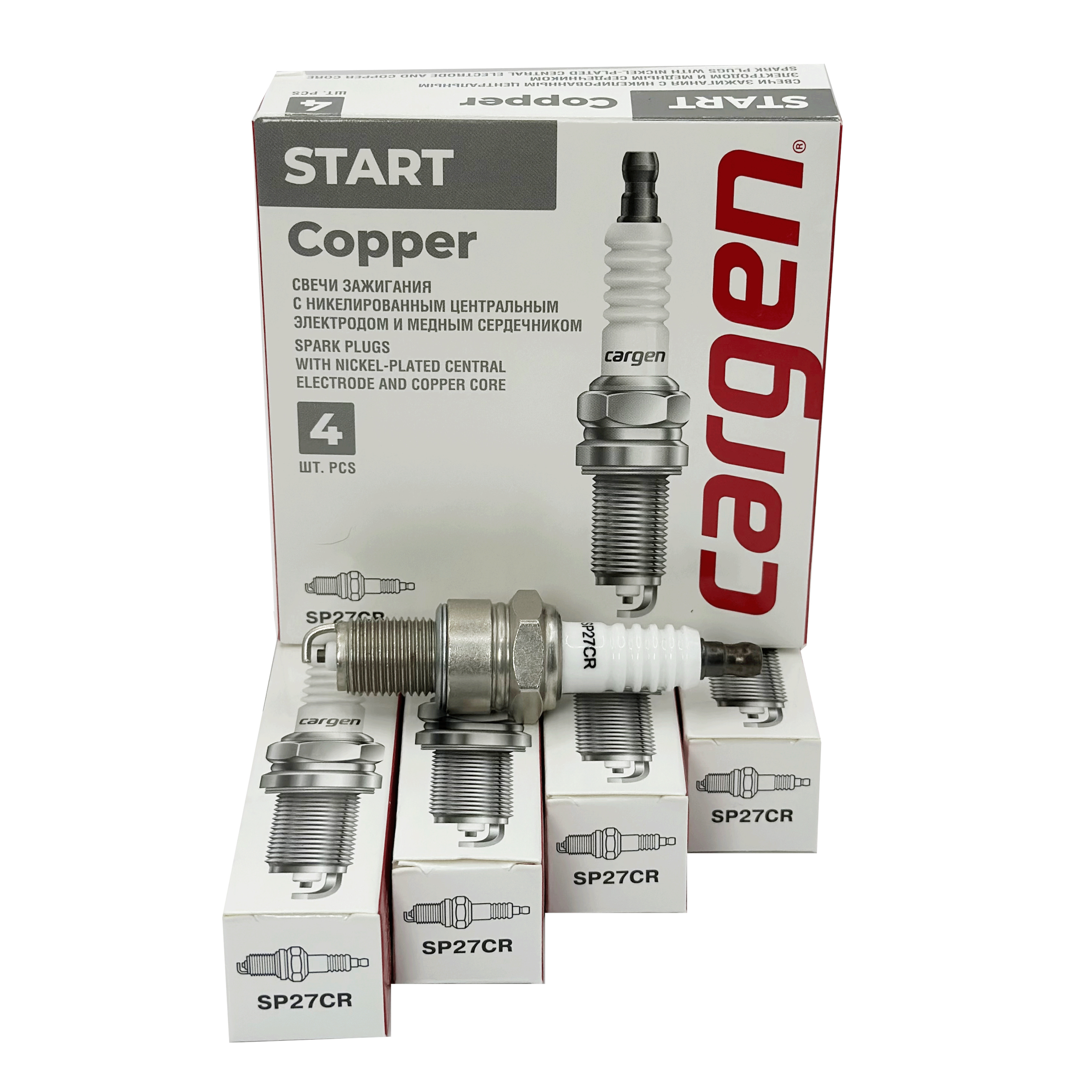 SP27CR Свеча зажигания Copper для Lada (ВАЗ) компл. 4 шт. OEM: 21110370701000, 21080370701000, 21113707010, А17ДВР11, Z21SB, 0242229566, LR15YCY1, EON6286, W20TT, LECAR000420601, SA221, BP6ES11, F6RTC211
