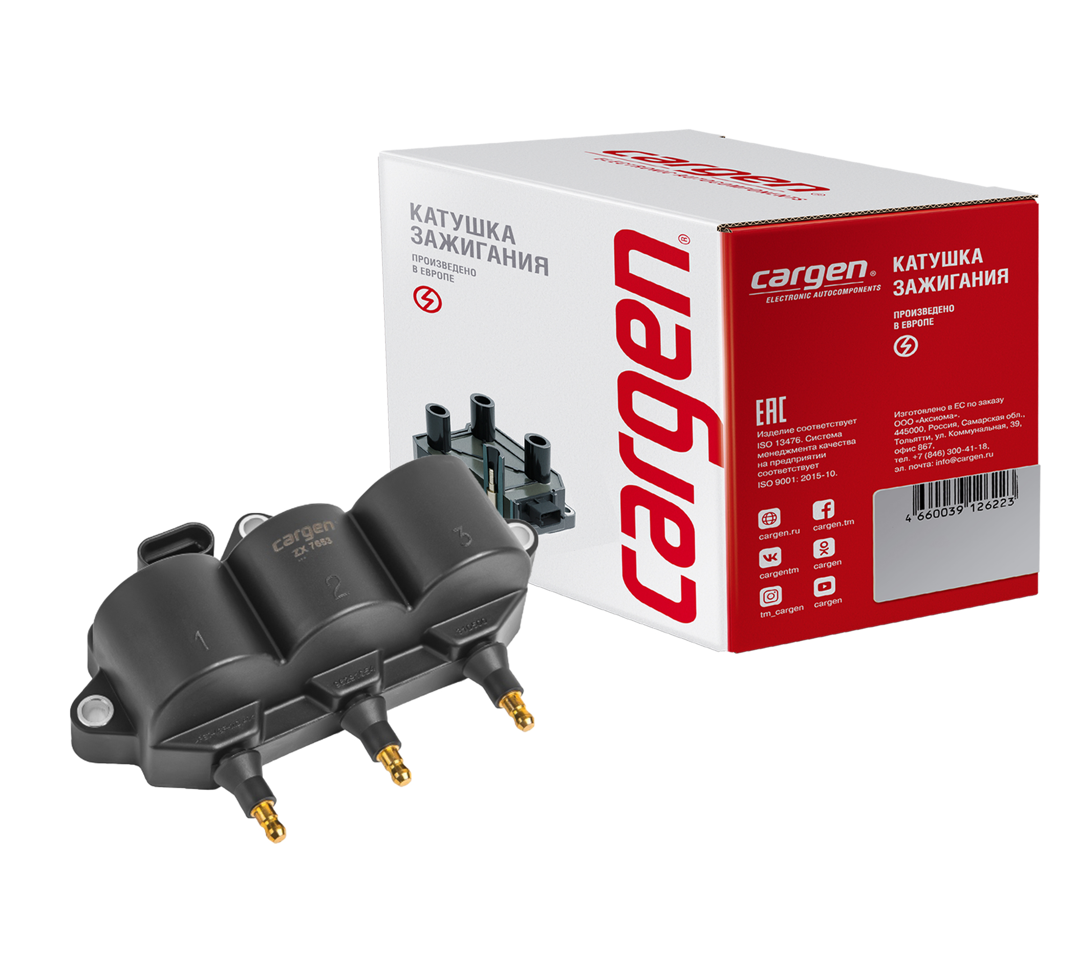 ZX7653 Катушка зажигания для Chevrolet, Daewoo. OEM: 96291054