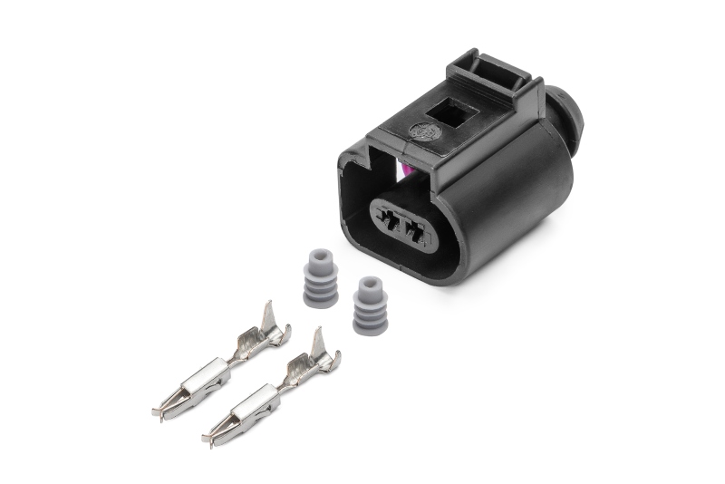 AX6522S Разъем 1J0973702 (2pin) 2 контакта датчика детонации, температуры, износа тормозных колодок, включение ламп заднего хода для Audi, Seat, Skoda, Volkswagen. 