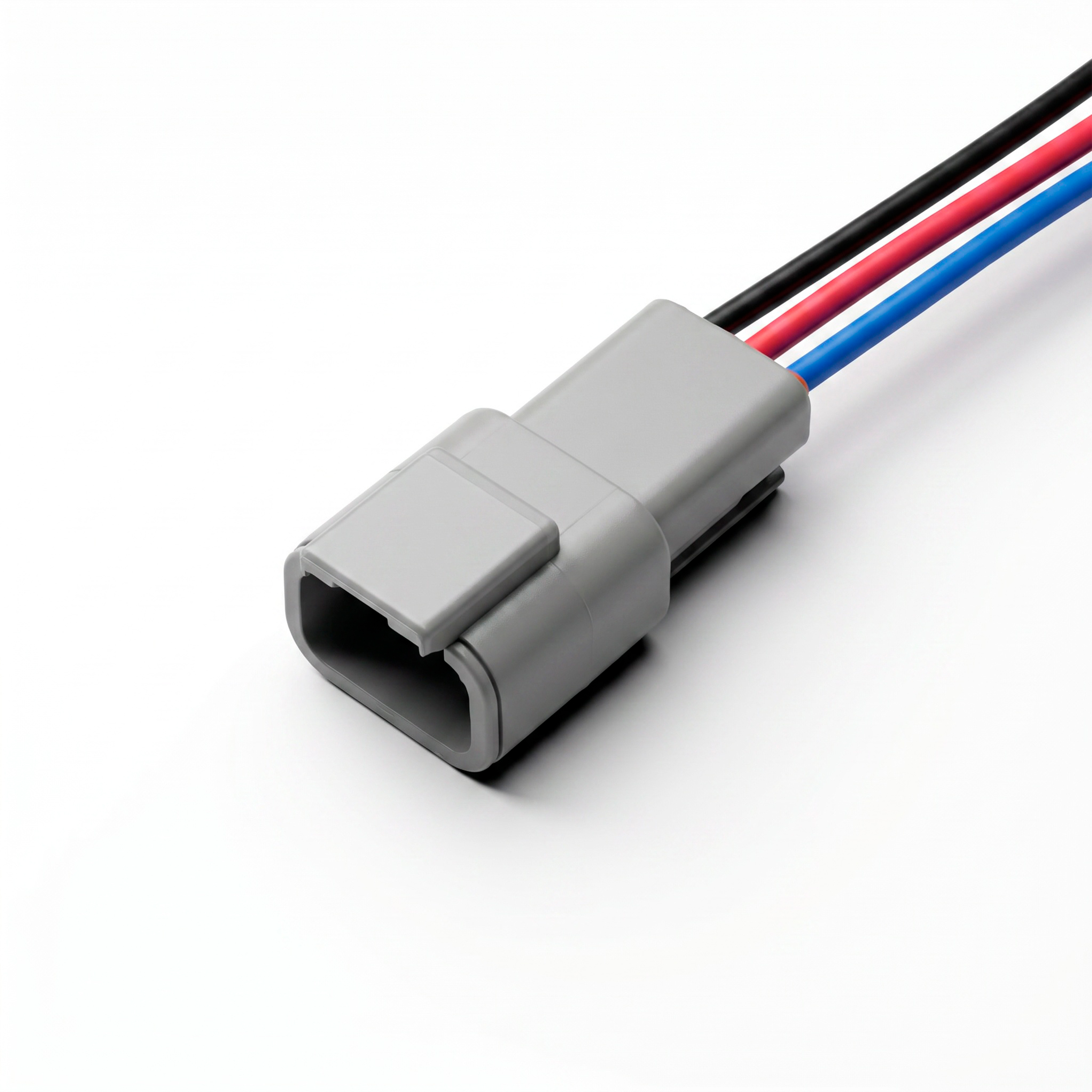 AX8143 Разъем Deutsch DTM04-3P (3pin) 3 контакта под сечение провода 0.5-0.8 кв.мм для ГАЗ, КАМАЗ, МАЗ, УРАЛ, DAF, IVECO, MAN, Mercedes, Renault, Scania, Tatra.
