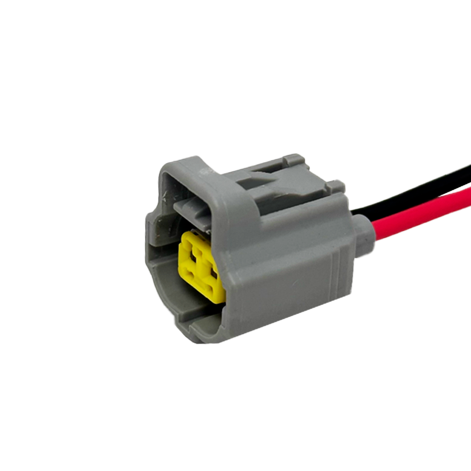 AX8202 Разъем 9999900002AS, 9098010735 (2pin) 2 контакта к датчику уровня жидкости бачка стеклоомывателя для Hyundai, Kia; к датчику температуры охлаждающей жидкости для Сitrоеn, Fiаt, Fоrd, Lаnd Rоvеr, Lехus, Маzdа, Реugеоt, Тоyоtа, Vоlvо.