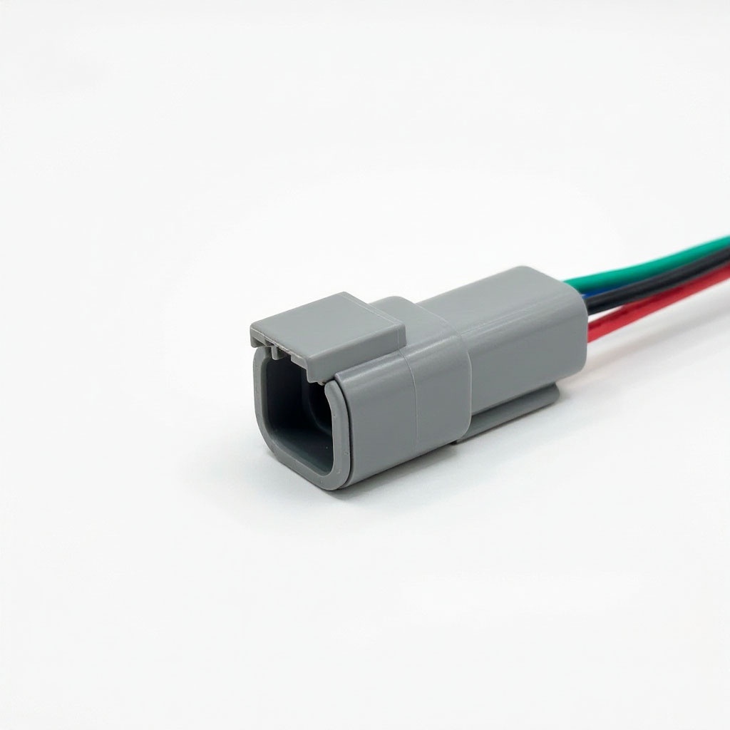 AX8144 Разъем Deutsch DTM04-4P (4pin) 4 контакта для КАМАЗ, МАЗ, УРАЛ, DAF, GAZ, IVECO, MAN, Mercedes, Renault, Scania, Tatra.