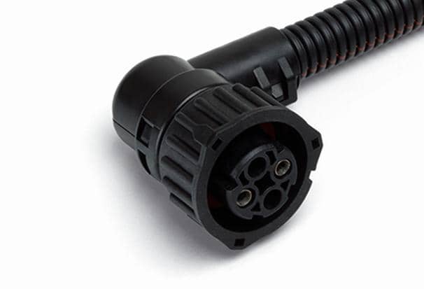 AX520 Разъем байонет (розетка) 1-967325-1 (4pin) 2 контакта с угловым адаптером, осушителя воздуха систем ABS для GAZ, Mercedes, Volkswagen, UAZ, Камаз; к датчику уровня пола для MAN.