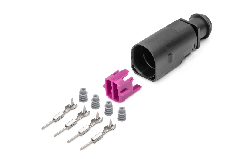 AX6604S Разъем 4B0973812 (4pin) 4 контакта датчика износа тормозных колодок, компрессора подвески для Audi, Seat, Skoda, Volkswagen. 