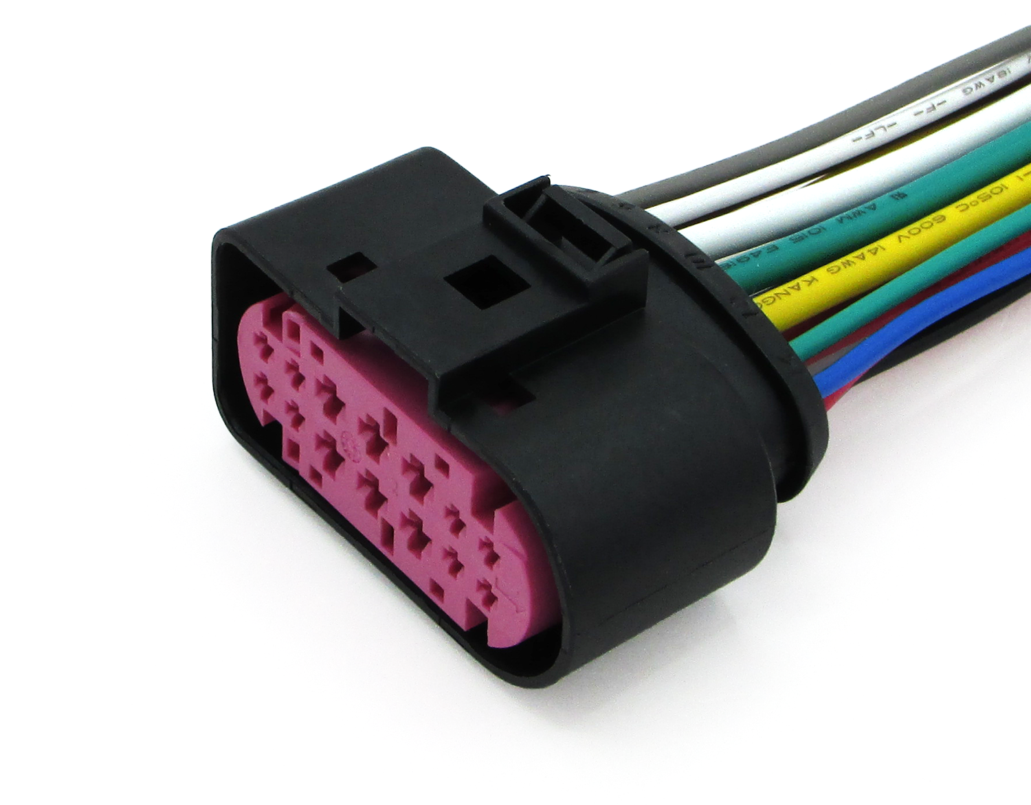 AX81014 Разъем 1J0973737 (14pin) 14 контактов к фарам с газоразрядными лампами для Skoda, Volkswagen; к блок-фаре Geely.