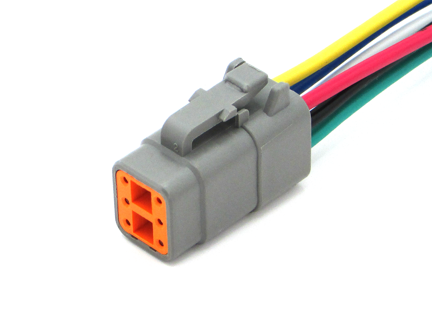 AX8116 Разъем Deutsch DTM06-6S (6pin) 6 контактов под сечение провода 0.5-0.8 кв.мм для КАМАЗ, МАЗ, УРАЛ, DAF, GAZ, IVECO, MAN, Mercedes, Renault, Scania, Tatra.
