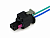 AX8212 Разъем 4H0973702A (2pin) 2 контакта к форсунке, к регулятору фаз газораспределения для Audi, Skoda; к дополнительному насосу отопителя для BMW, Citroen, Ford, Peugeot, Volvo, Land Rover; к топливной форсунке для Geely.