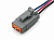 AX8123 Разъем Deutsch DTM06-3S (3pin) 3 контакта под сечение провода 0.5-0.8 кв.мм для ГАЗ, КАМАЗ, МАЗ, УРАЛ, DAF, IVECO, MAN, Mercedes, Renault, Scania, Tatra.