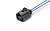AX956 Разъем 1J0973702 (2pin) 2 контакта датчика детонации, температуры, износа тормозных колодок, включение ламп заднего хода, датчика ГУРа для Audi, Seat, Skoda, Volkswagen.