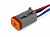 AX8134 Разъем Deutsch DT06-4S (4pin) 4 контакта под сечение провода 0.5-0.8 кв.мм для ГАЗ, КАМАЗ, МАЗ, УРАЛ, DAF, IVECO, MAN, Mercedes, Renault, Scania, Tatra.