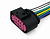 AX81014 Разъем 1J0973737 (14pin) 14 контактов к фарам с газоразрядными лампами для Skoda, Volkswagen; к блок-фаре Geely.
