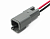 AX8182 Разъем Deutsch DTM04-2P (2pin) 2 контакта под сечение провода 0.5-0.8 кв.мм для ГАЗ, КАМАЗ, МАЗ, УРАЛ, DAF, IVECO, MAN, Mercedes, Renault, Scania, Tatra.